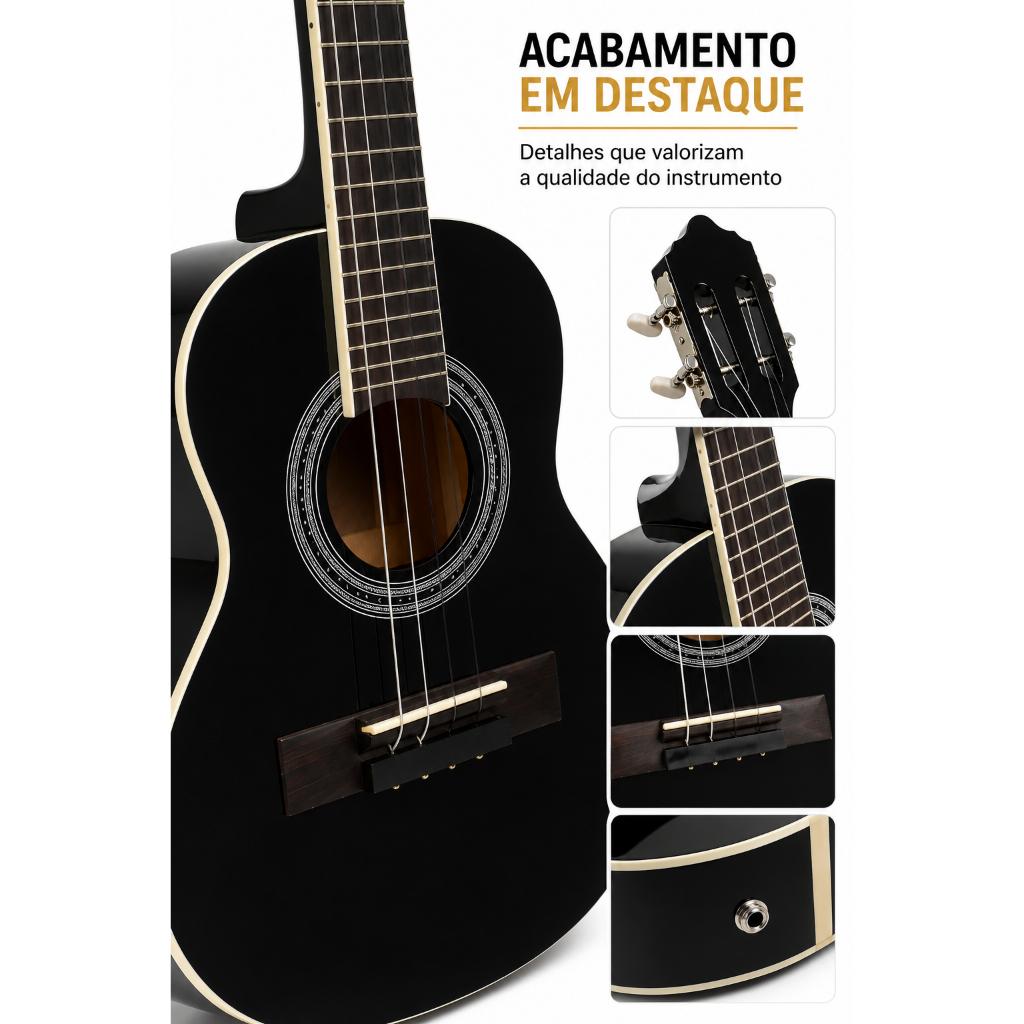 Cavaco Eletroacustico Giannini Start Cs-14 Preto Passivo