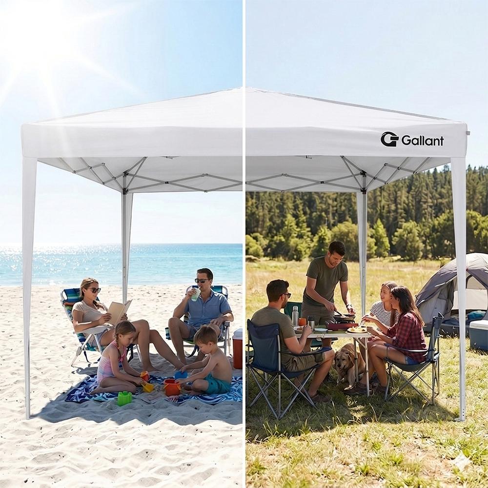 Tenda Gazebo Sanfonado Dobrável 3x3m Com Mala De Transporte Gallant Branco (gtg03sf01ar-br)