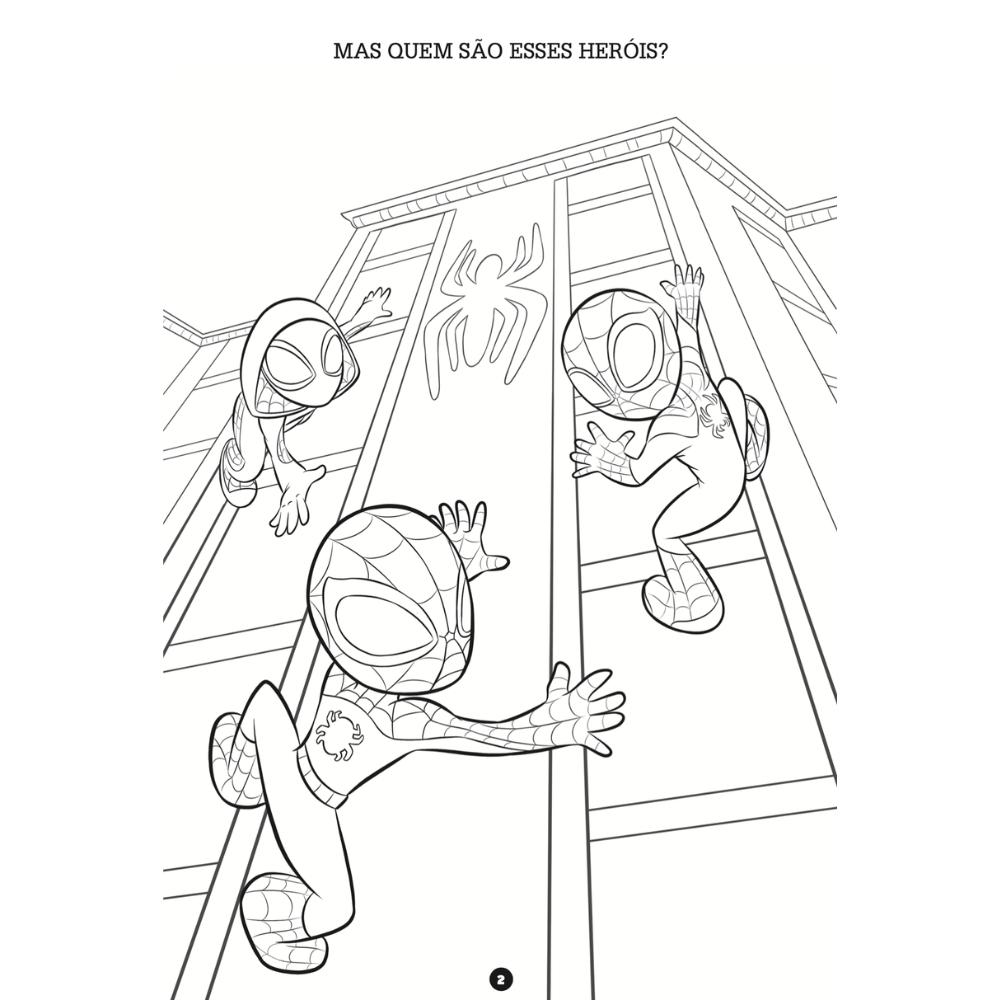 Livro De Colorir Atividades Educativas Marvel Spidey