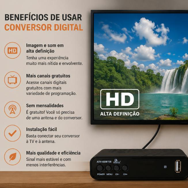 Conversor E Gravador Digital Hdtv Hdmi E USB Central De Mídias 1080p Controle Remoto Sem Delay