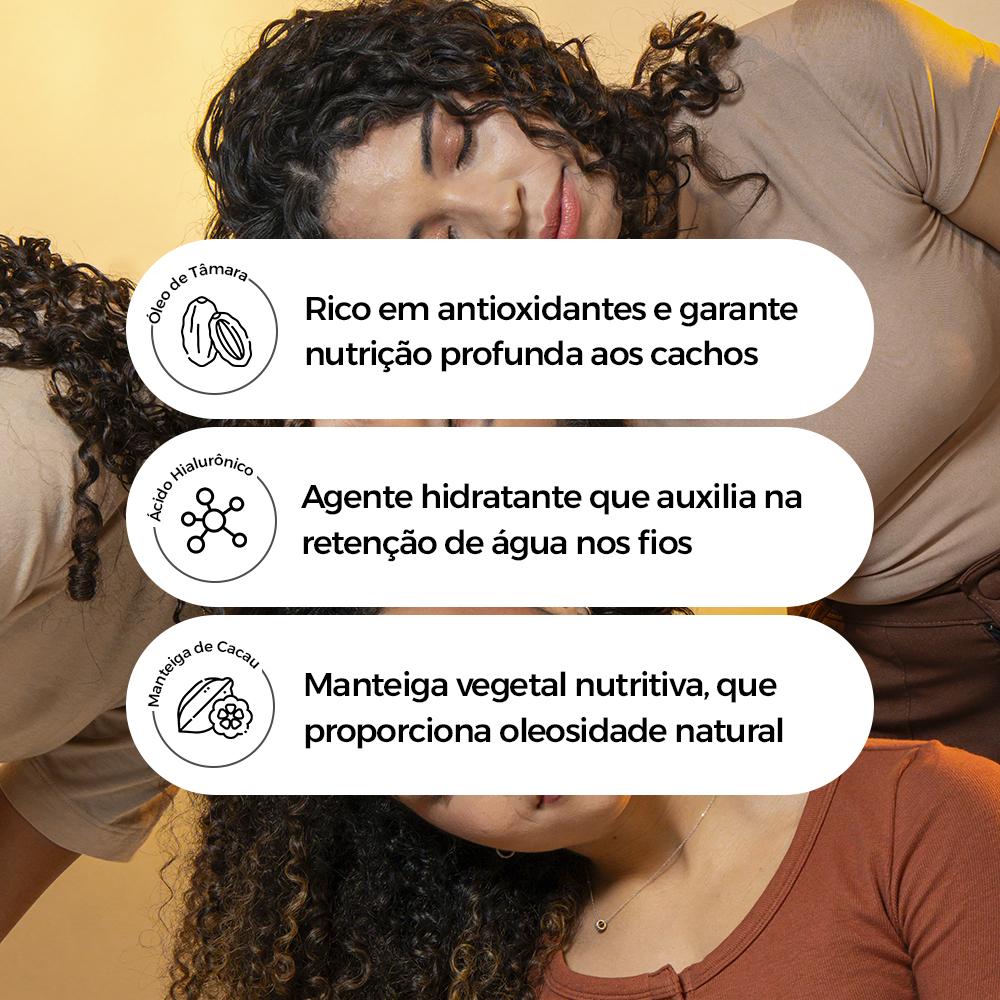 Máscara Capilar Para Cachos Nutrição Resistência E Maciez 250g - Raízes Vibes