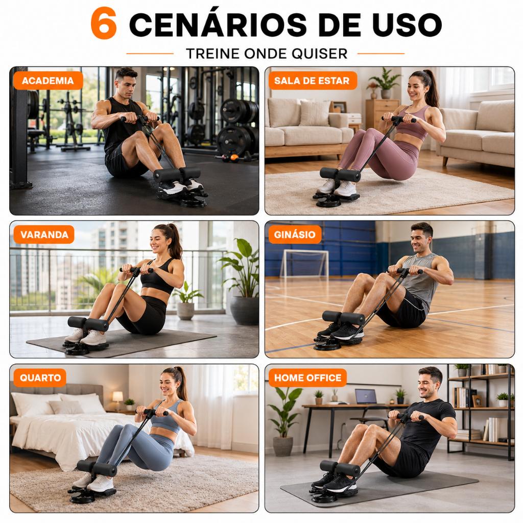 Aparelho Abdominal Com Ventosa Para Abdômen Definido Treino Em Casa Fitness Ajustável