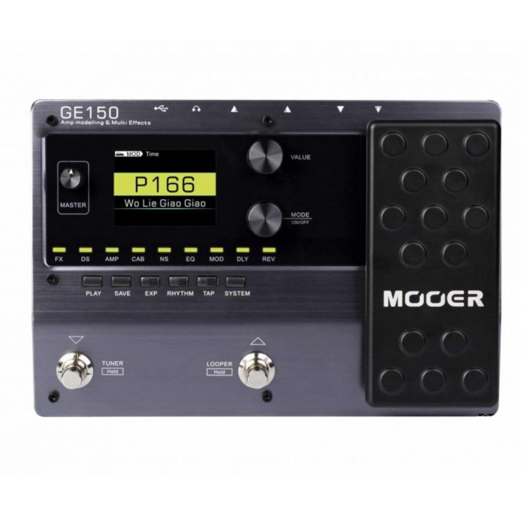 Pedaleira Multiefeitos Mooer Ge150 151 Efeitos 55 Modelagens 40 Ritmos De Bateria 200 Presets
