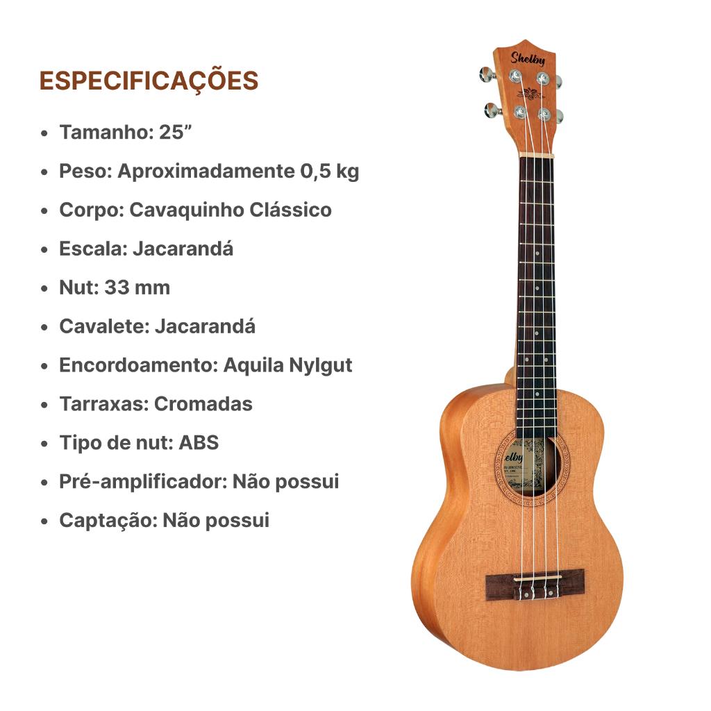 Ukulele Tenor Shelby Su25m Stnt Mogno