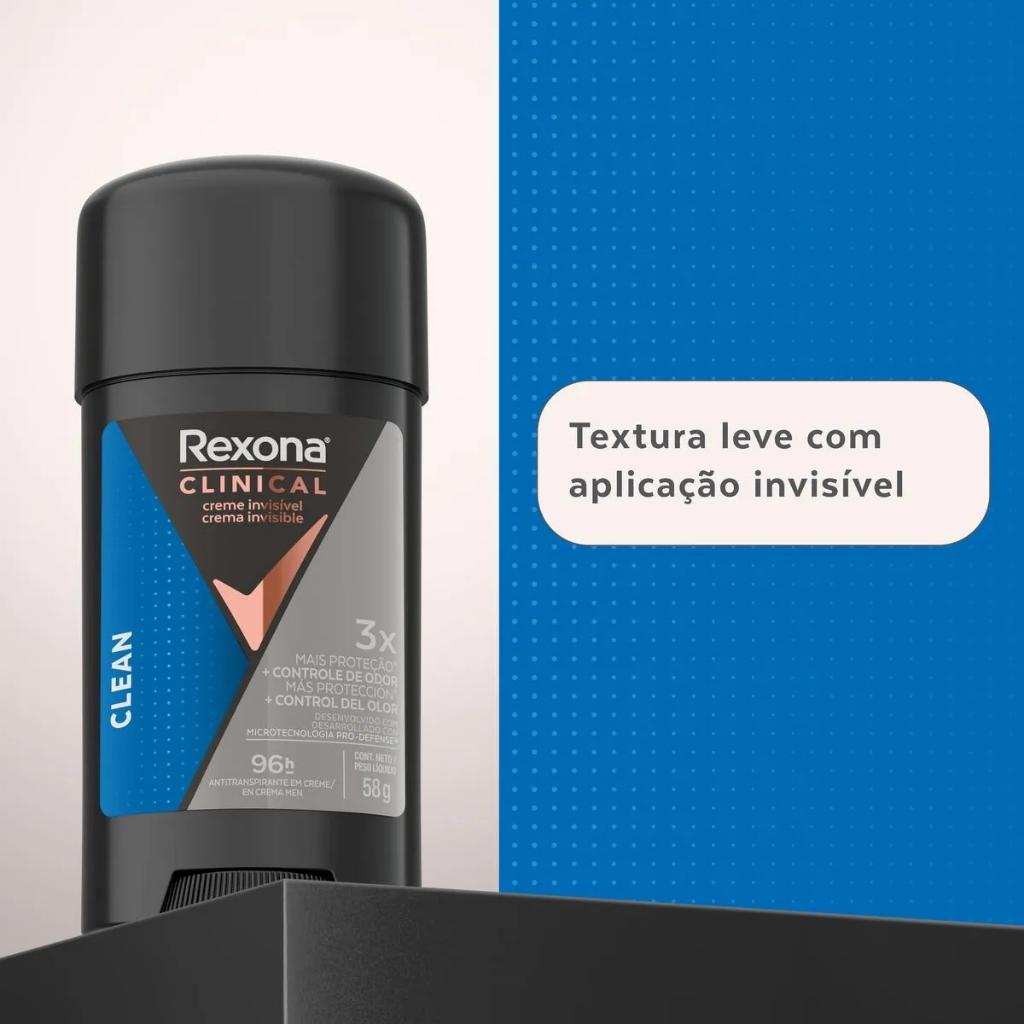 Desodorante Rexona Clinical Clean Masculino 58g