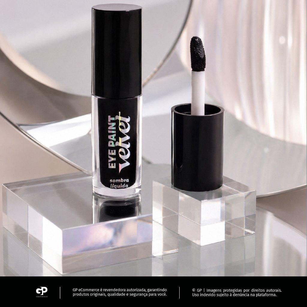 Sombra Líquida Dailus Eye Paint Velvet Black Alta Pigmentação Acabamento Intenso Dailus