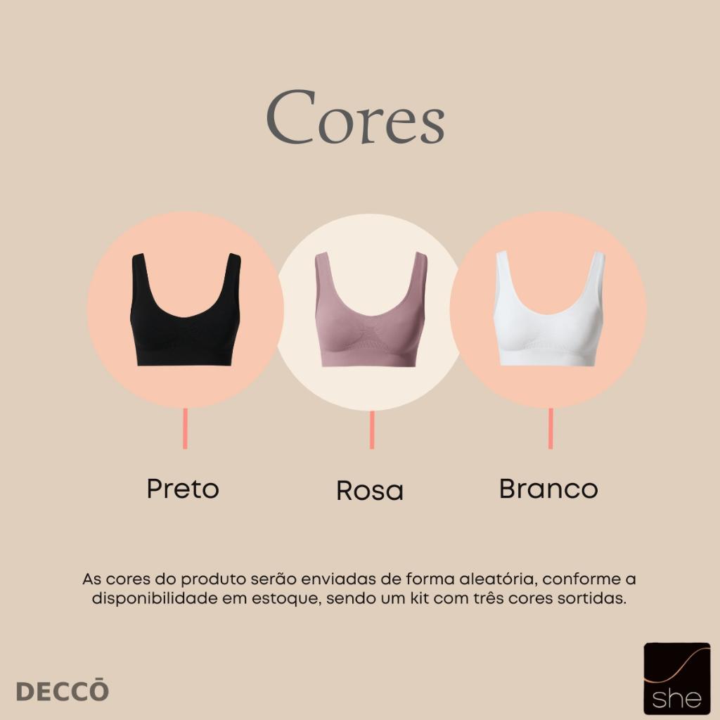 Kit 3 Top Feminino She Regata Sem Costura Sem Bojo Confortável Original Microfibra