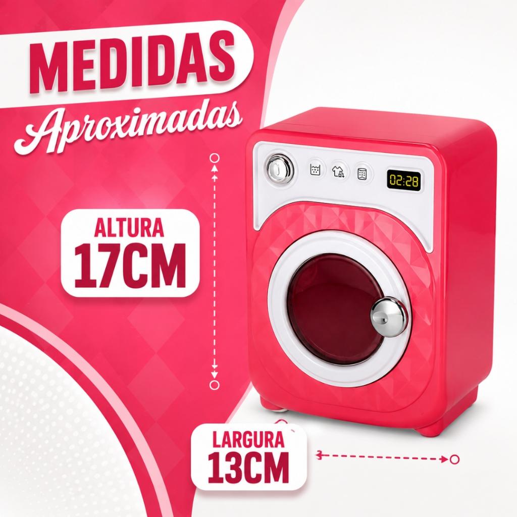 Maquina De Lavar Brinquedo Interativa 360 Som Luz Castela