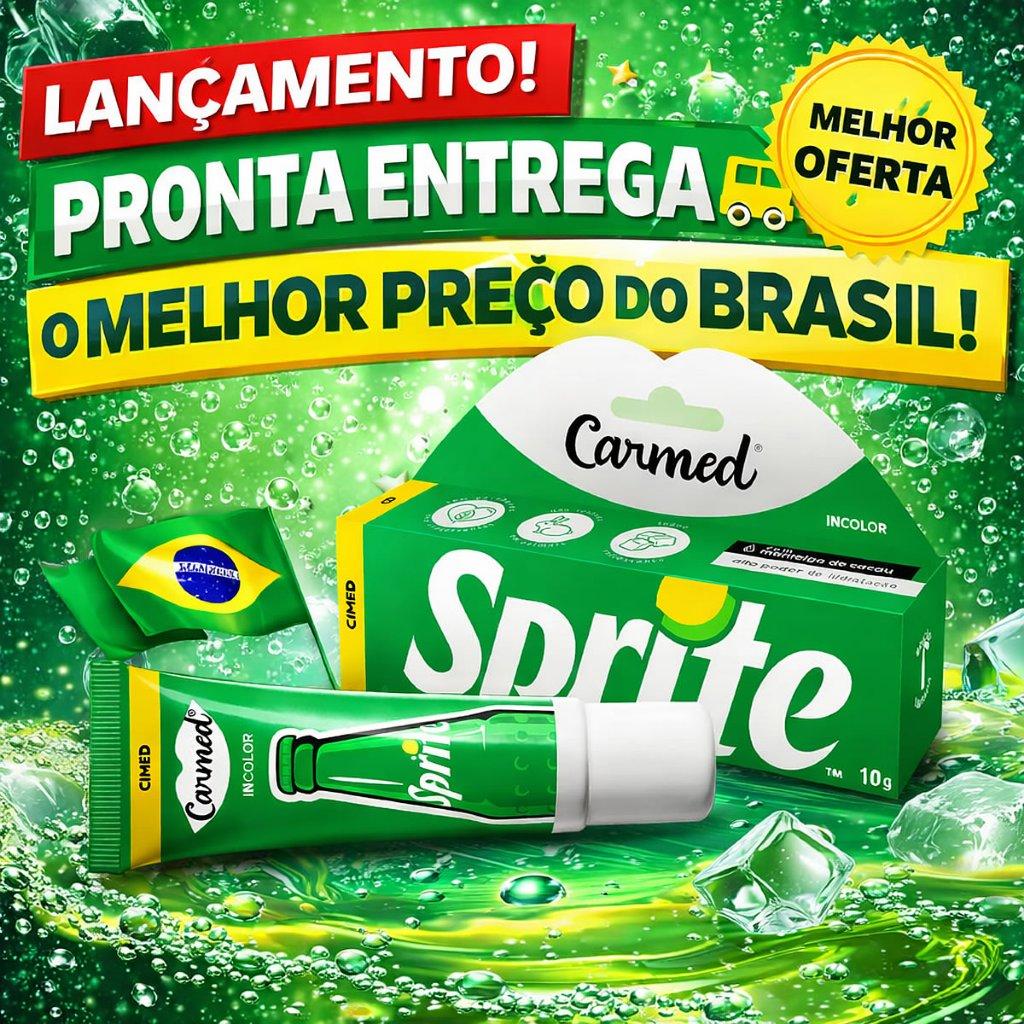 Kit 3x Hidratante Labial Carmed Sprite Incolor 10g