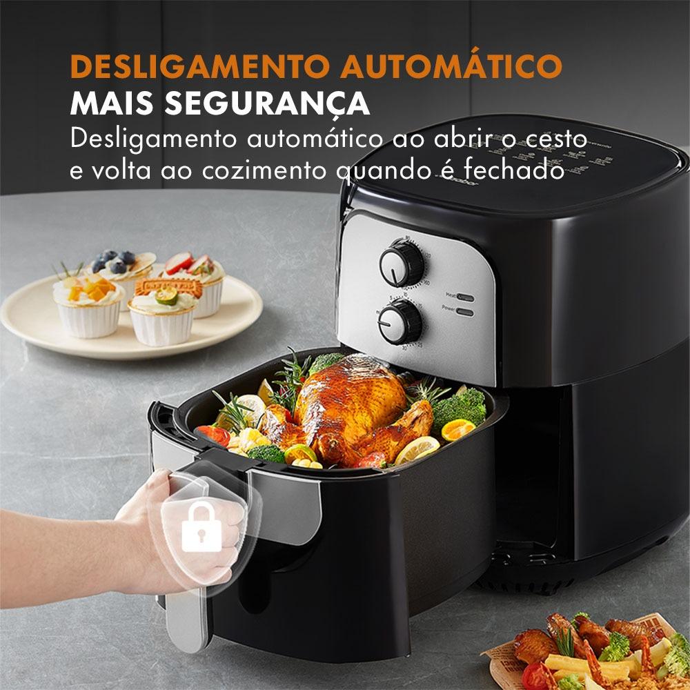 Fritadeira Elétrica Sem Óleo Air Fryer 5.5L Gaabor Jumbo Family 1400w 127V Ou 220V Vintage