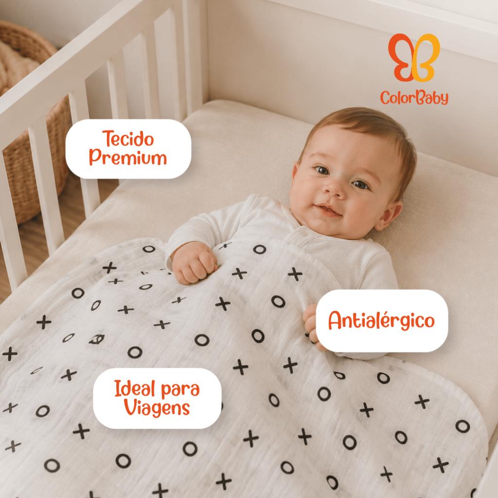 Manta Cobertor 120x100 ULTRA Soft Antialérgico De Algodão - Colorbaby