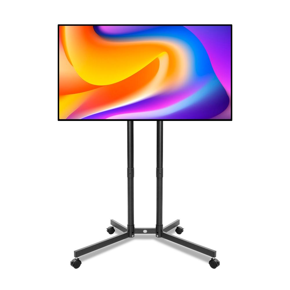 Suporte Pedestal Para TV 32 A 80 Pol Com Rodinhas Ajustável Universal Preto Zinnia Stv700l