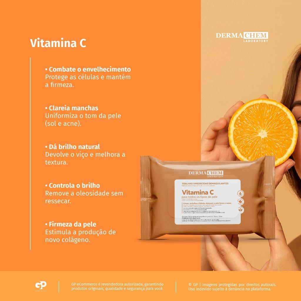 Lenços Demaquilantes Vitamina C Anti Idade Dermachem