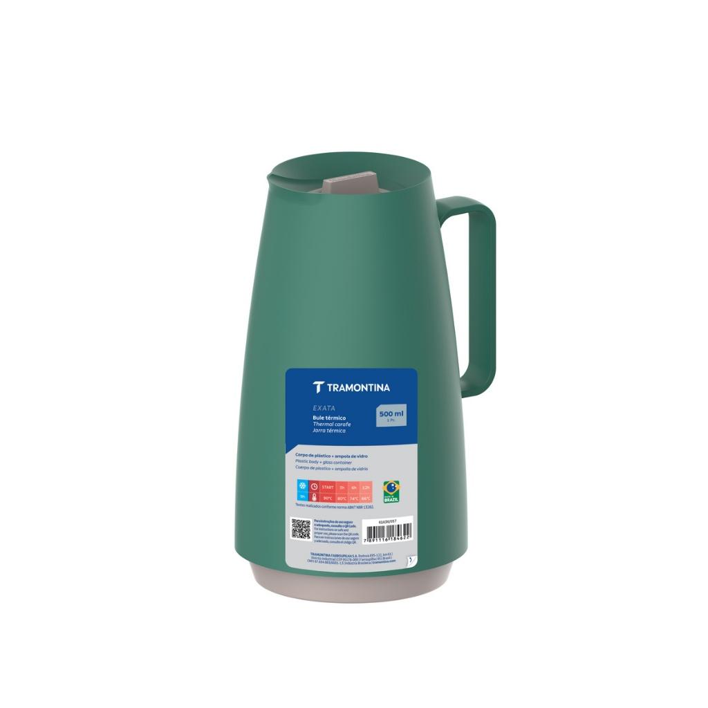 Bule Térmico Tramontina Exata Com Ampola De Vidro 500 Ml Praticidade E Beleza Corta Pingo Perfeito Direcionamento