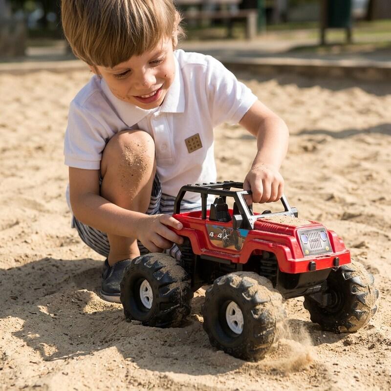 Carrinho Jipe Monster Truck Carro Monstro Gigante Extreme Infantil 40cm Menino 1 Ano Certificado Inmetro Queen Shop