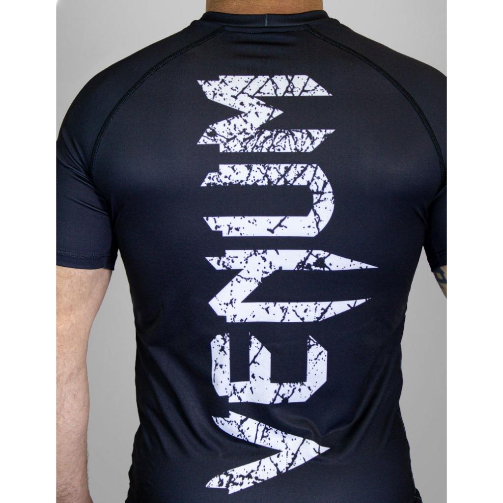 Rashguard Jiu Jitsu Venum Compressão Giant Classic Preto Black Manga Curta Proteção U.v