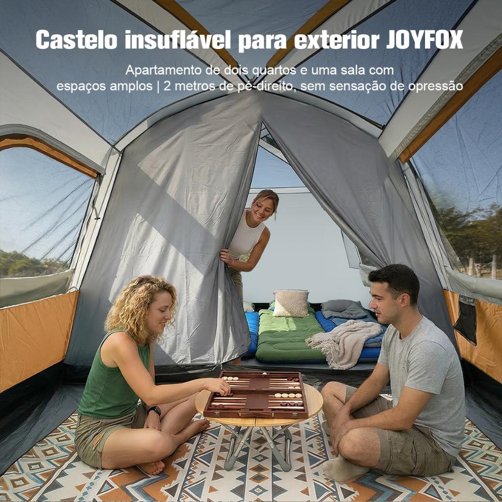 Joyfox 8-12 Pessoas Barraca Camping Acampamento 380 260 190cm Impermeavel 3000mm