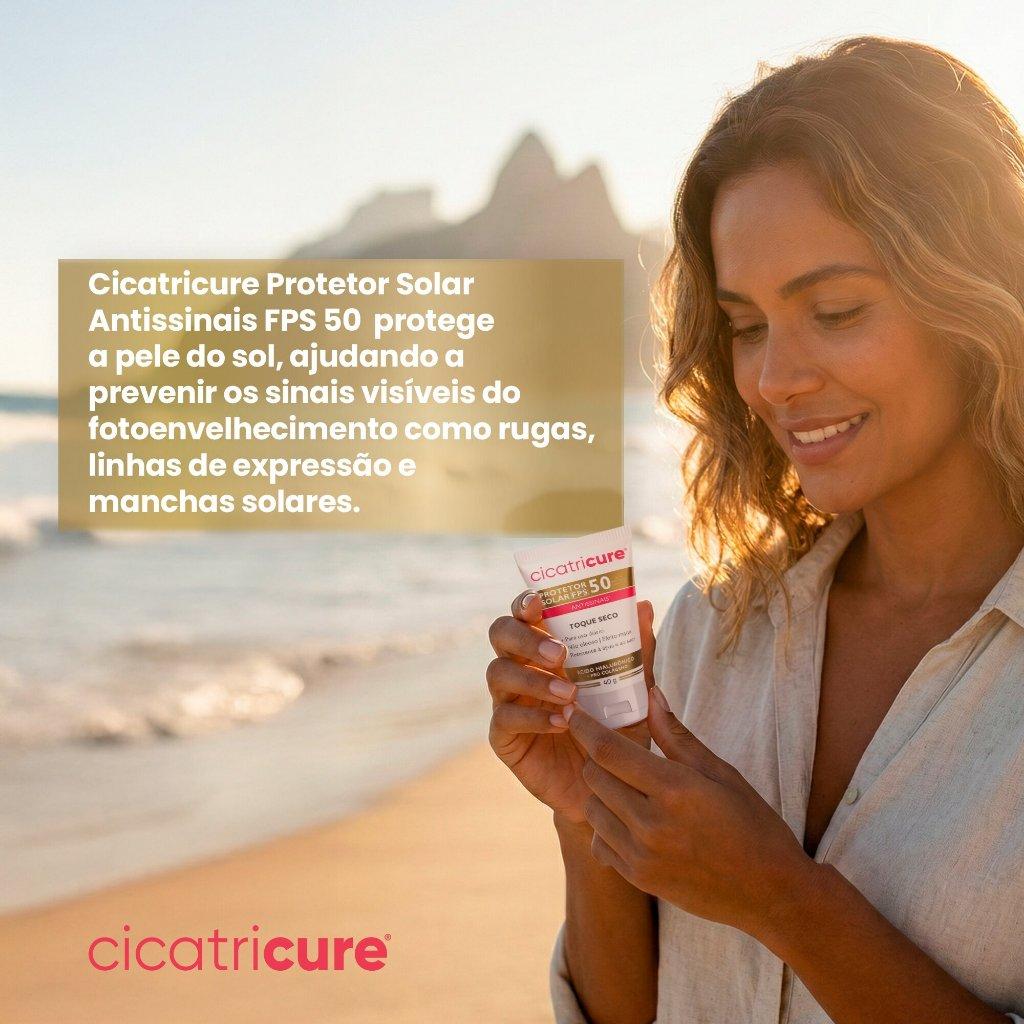 Protetor Solar Cicatricure Fps50 Matte 40g - Ácido Hialurônico E Pró Colágeno