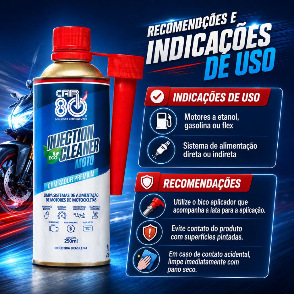 Injection Clean Moto Aditivo Limpa Bico Injetor Sistema Injeção 250ml Otimizador Premium