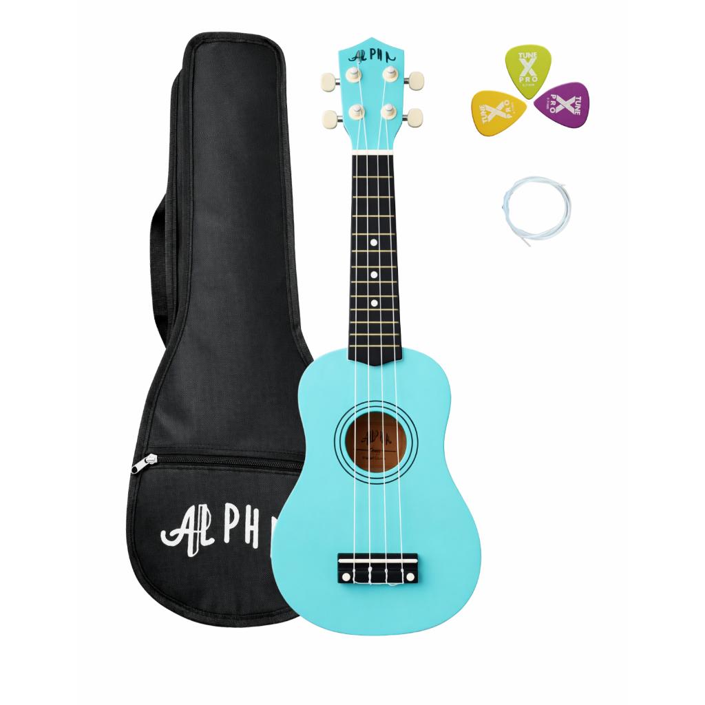 Kit Ukulele Soprano Alpha Ambidestro Infantil Iniciante Com Bag Palheta