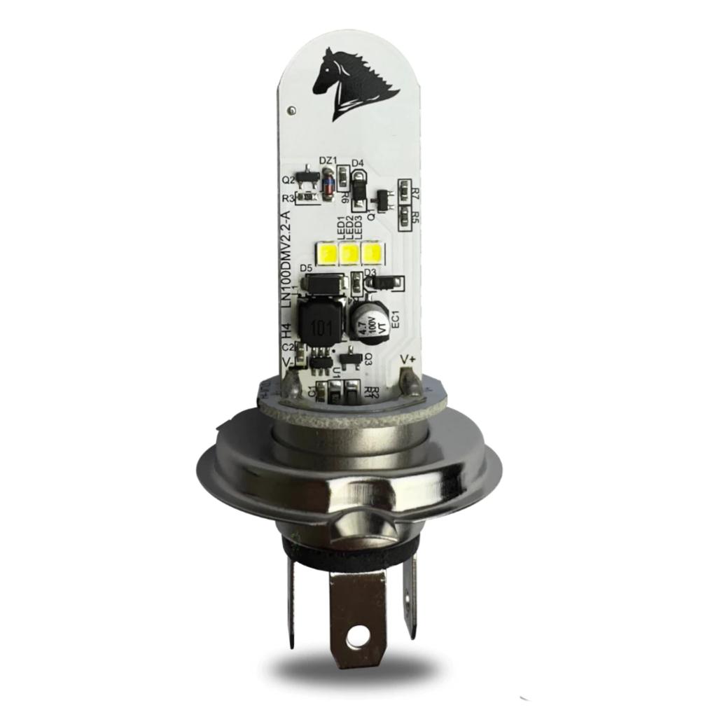 Lampada De LED H4 Para Moto Ou Carro 8000k Cavalinho Efeito Xenon Azul Original Stallion Cavalinho