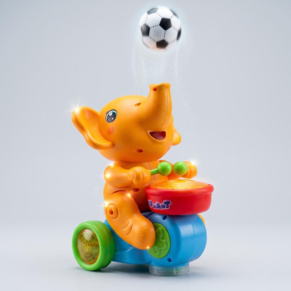 Elefante Interativo Infantil Anda Luz Som Brinquedo Musical Colorido Crianças