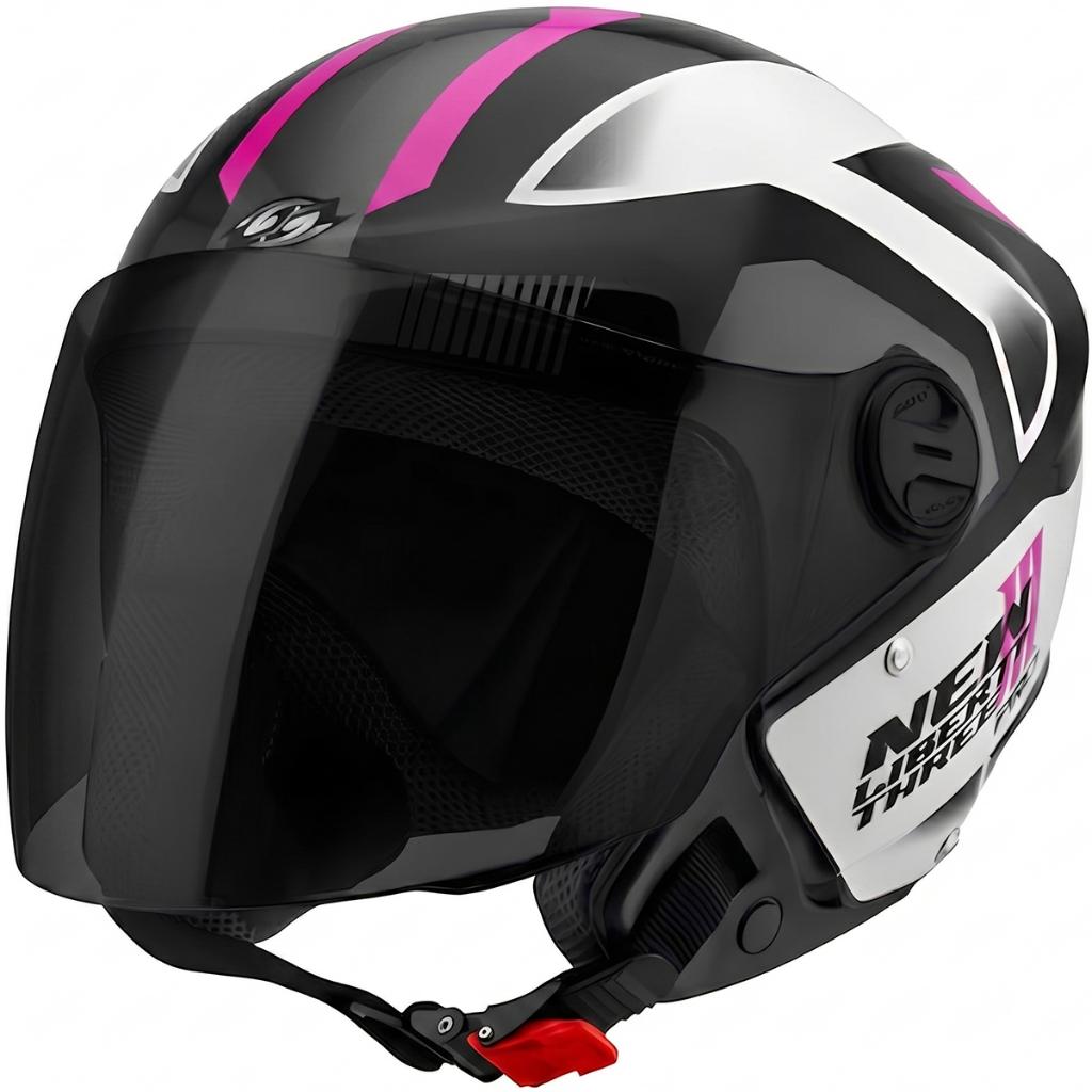 Capacete Moto PRO Tork New Liberty 3 PRO Cinza Brilhante Viseira Fumê Varias Cores