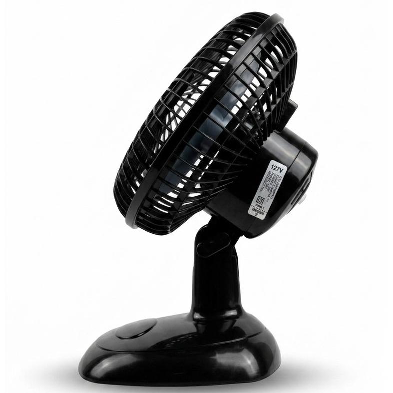 Ventilador De Mesa Ou Parede Mini Turbo 20cm 127V 26W Preto/prata Bwinx