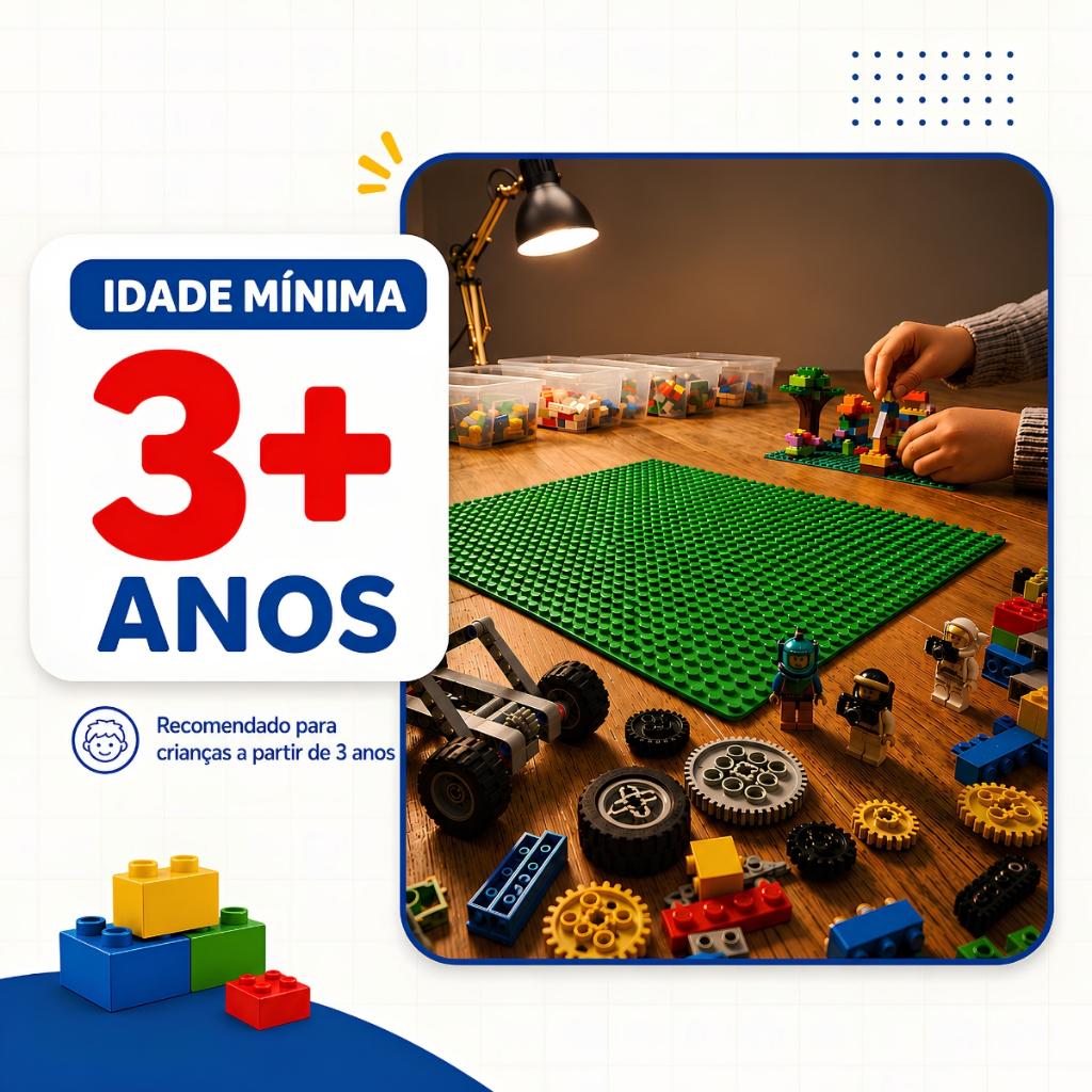 Base De Construção Para Blocos De Montar Verde 26x26 Castela