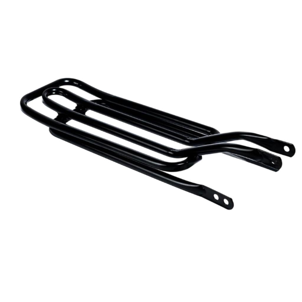 Garupa Bagageiro Para Bike Tubão Preto + Par De Trolhão Apoio De Pé Pedaleira Para Aro 20 - 24 - 26