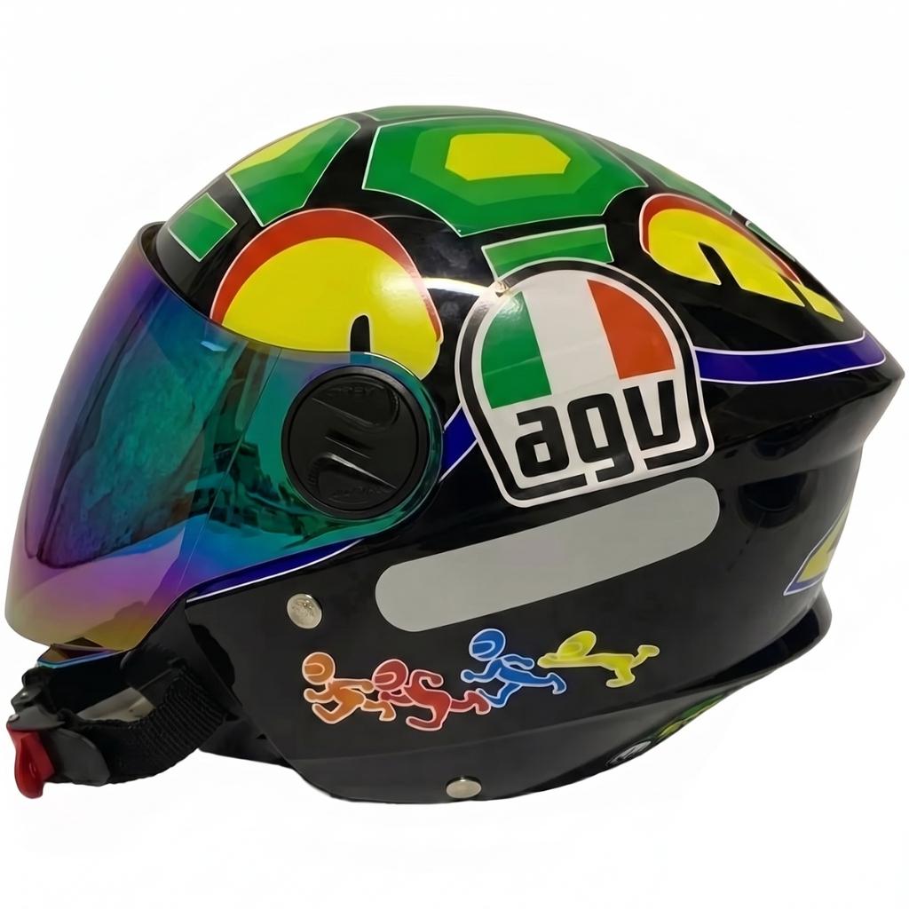 Capacete Aberto Personalizado New Liberty 3 Tartaruga Viseira Camaleão