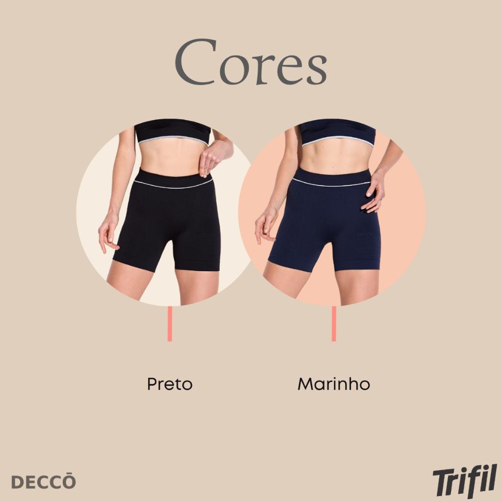Bermuda Trifil Feminina Sem Costura Fitness Para Academia Esportivo Legging Resistente Cintura Alta