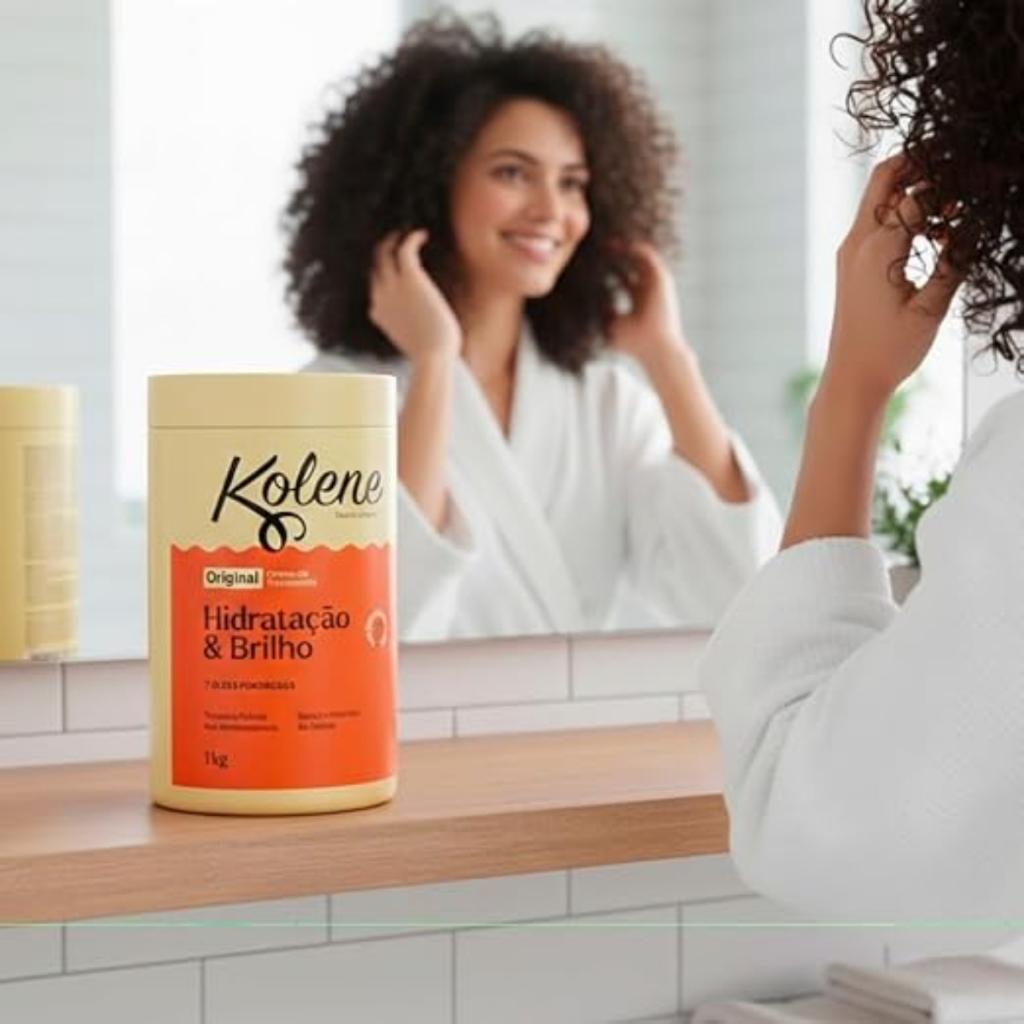 Creme De Tratamento Hidratação E Brilho Kolene Original 1KG