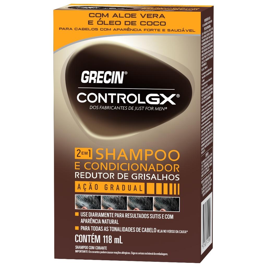 Grecin Control Gx Shampoo E Condicionador Redutor Gradual De Grisalho 2x1 118ml
