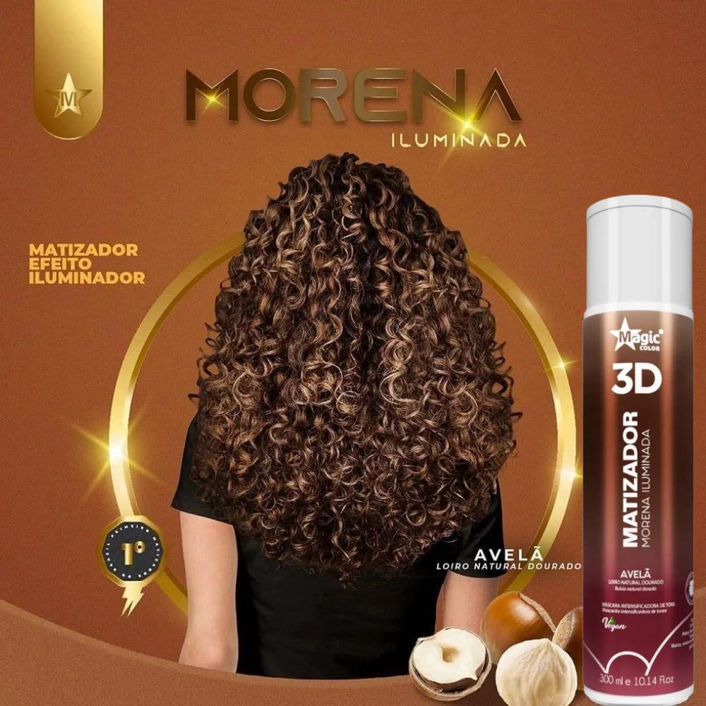 Gloss Matizador 3d Morena Iluminada Avelã Magic Color 300ml