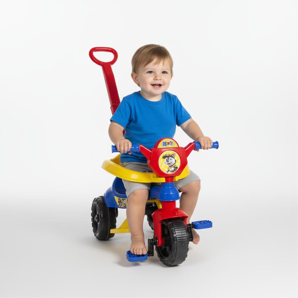 Triciclo Infantil Criança 1 Ano Rosa/Lilás/Azul/Verde - Motoca Completa Com Inmetro - Queen