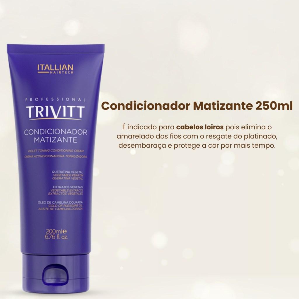 Condicionador Matizante Trivitt Para Cabelos Loiros 200ml