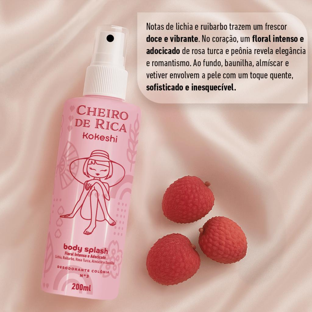 Kit Kokeshi Frescor Hidratação Perfumação Pele De Porcelana Olhos Gueixa Cheiro Rica N3 Adocicado