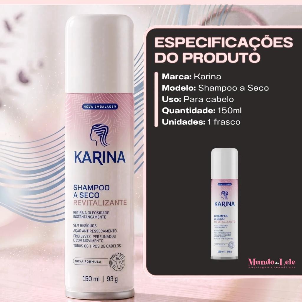 Shampoo A Seco Karina Revitalizante 150ml