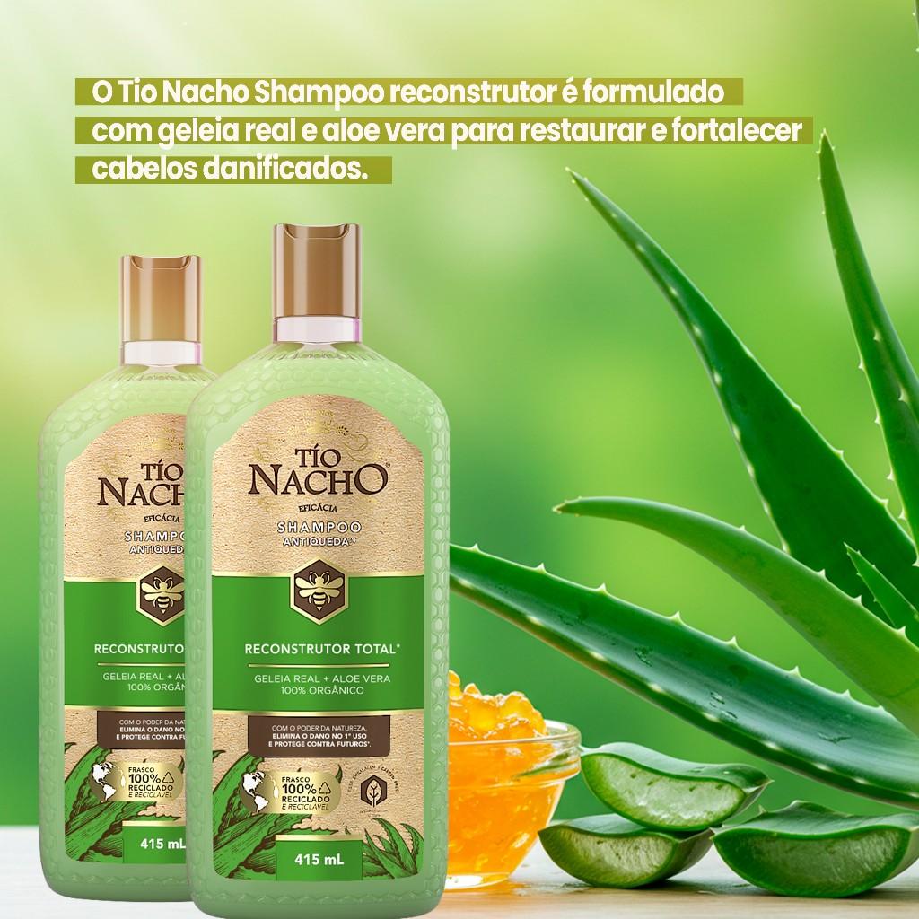 Shampoo Tio Nacho Reconstrutor Total 415ml - Antiqueda E Aloe Vera