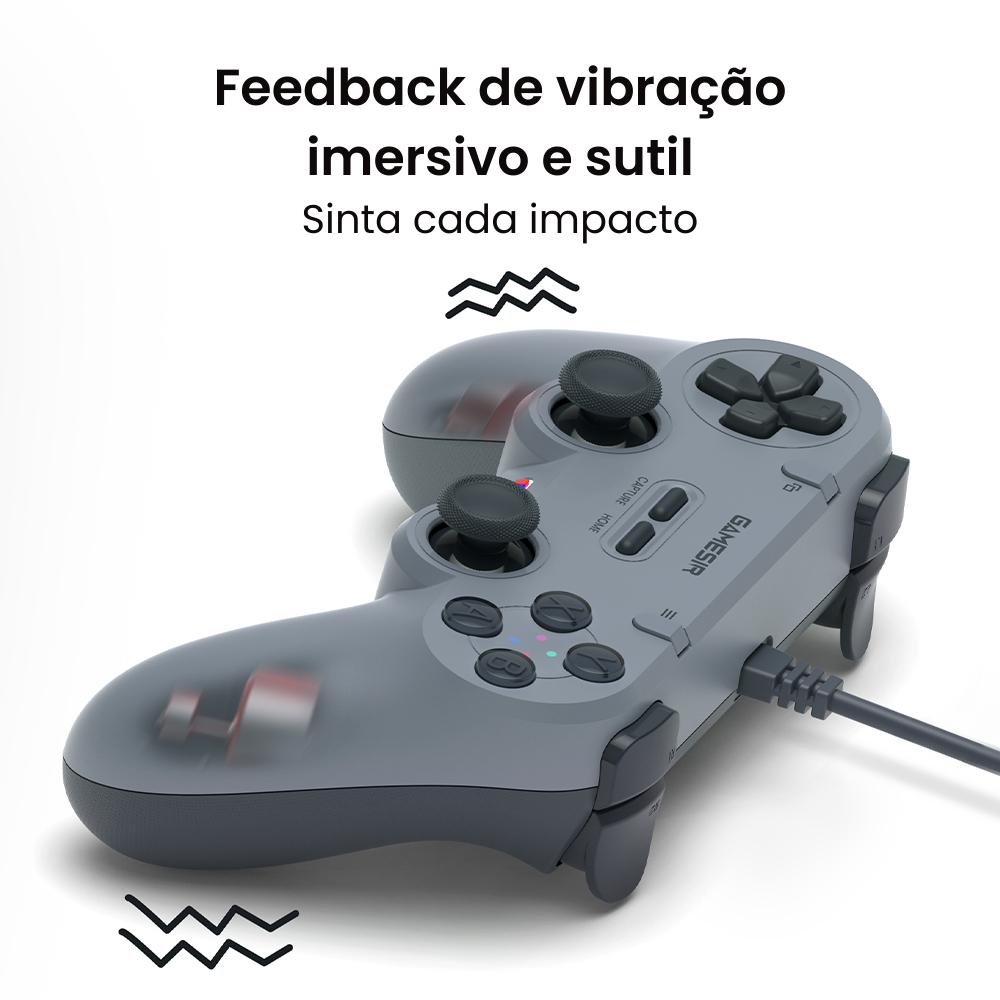 Controle Gamesir Tegenaria T3 Lite Com Fio Para Pc Switch Android Ios Steam Celular Hall Effect USB