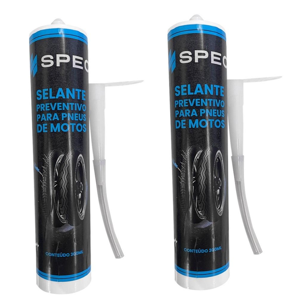 Kit 2 Selantes Pneu Spec Preventivo Anti Furos Moto E Bicicleta 600ml Total Pirelli Michelin Metzeler Vipal Kenda