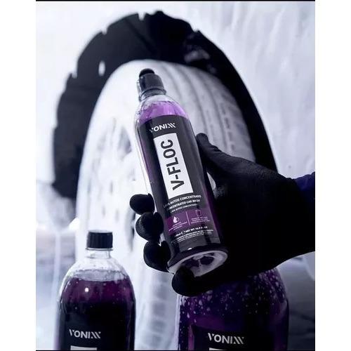 Kit Snow Foam 2L + V-floc Vonixx Shampoo Automotivo Espuma Lavagem Carro Moto