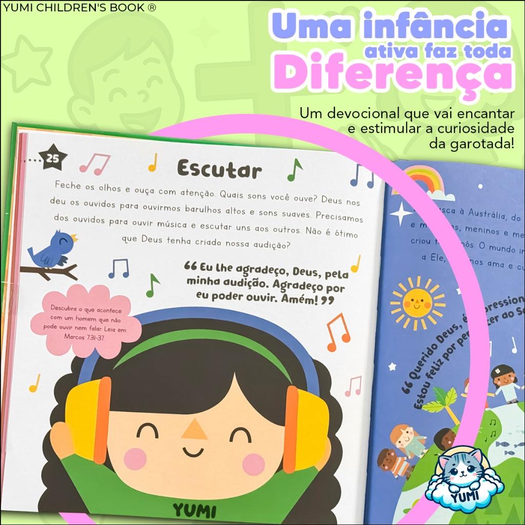 Livro Devocional Infantil 101valores Cristãos Capa Dura Premium Fé E Valores Para Crianças