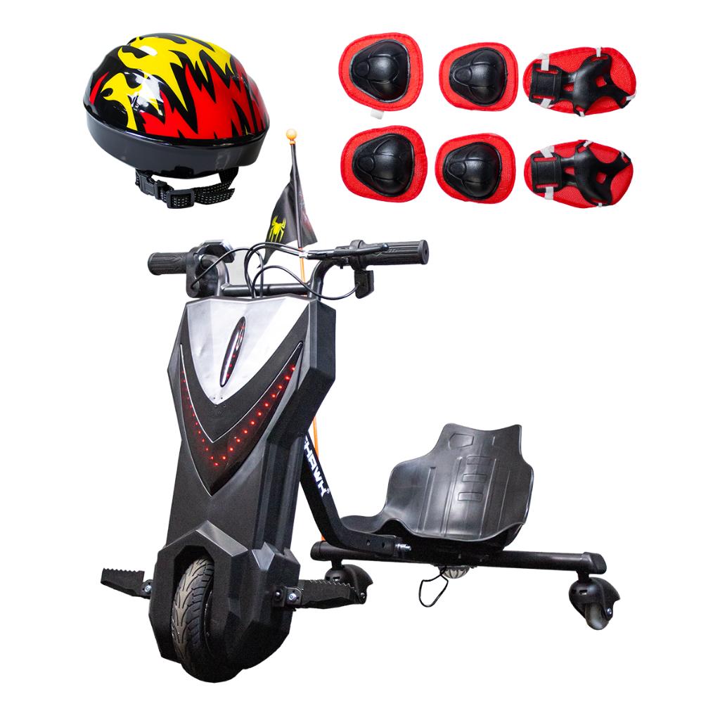 Triciclo Elétrico Drift Wehawk Wx-16 350W Bateria Lítio 36V 1 Lugar LED 15km/h