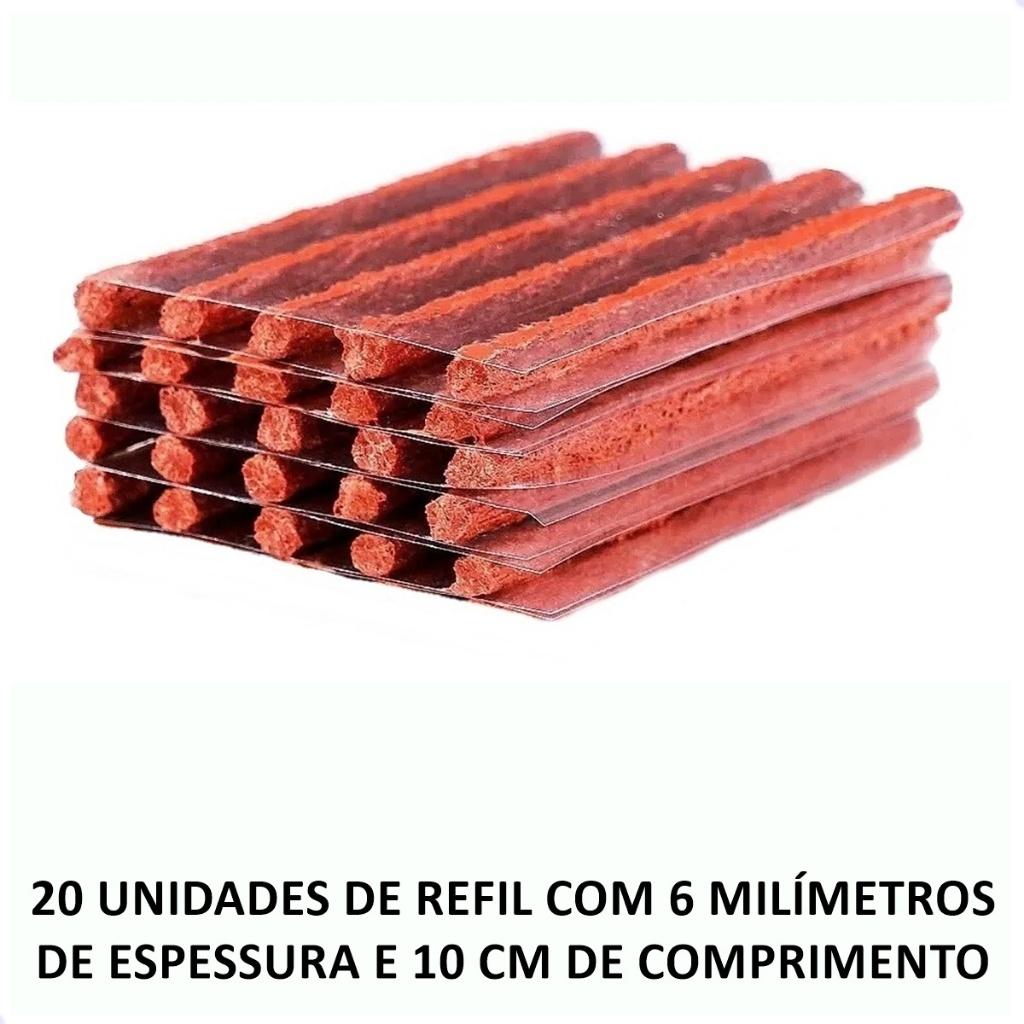 Kit Ferramenta Com 25 Remendo Para Reparo De Pneu Carro/Moto