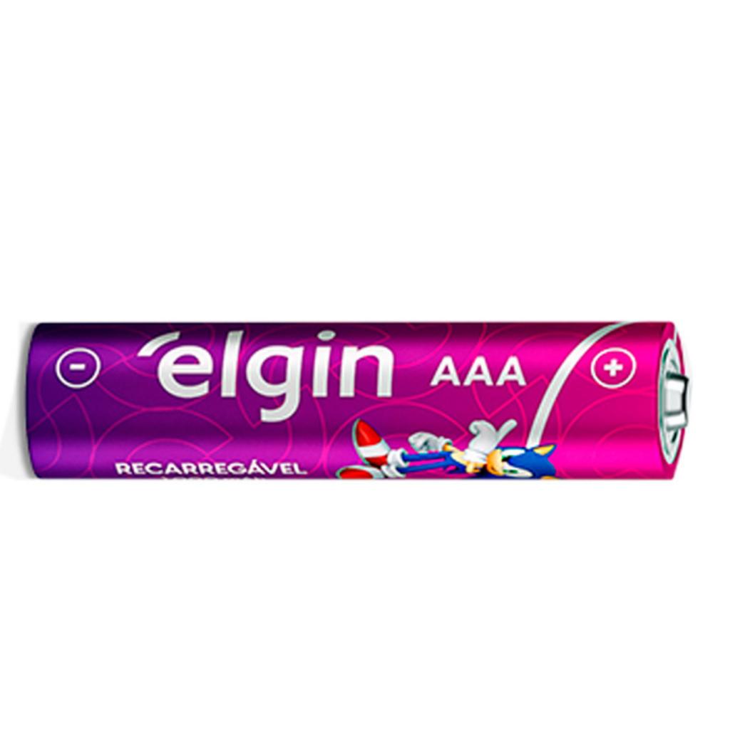 Pilha Recarregável Aaa Elgin 1000mah Cartela 4 Unidades Kit