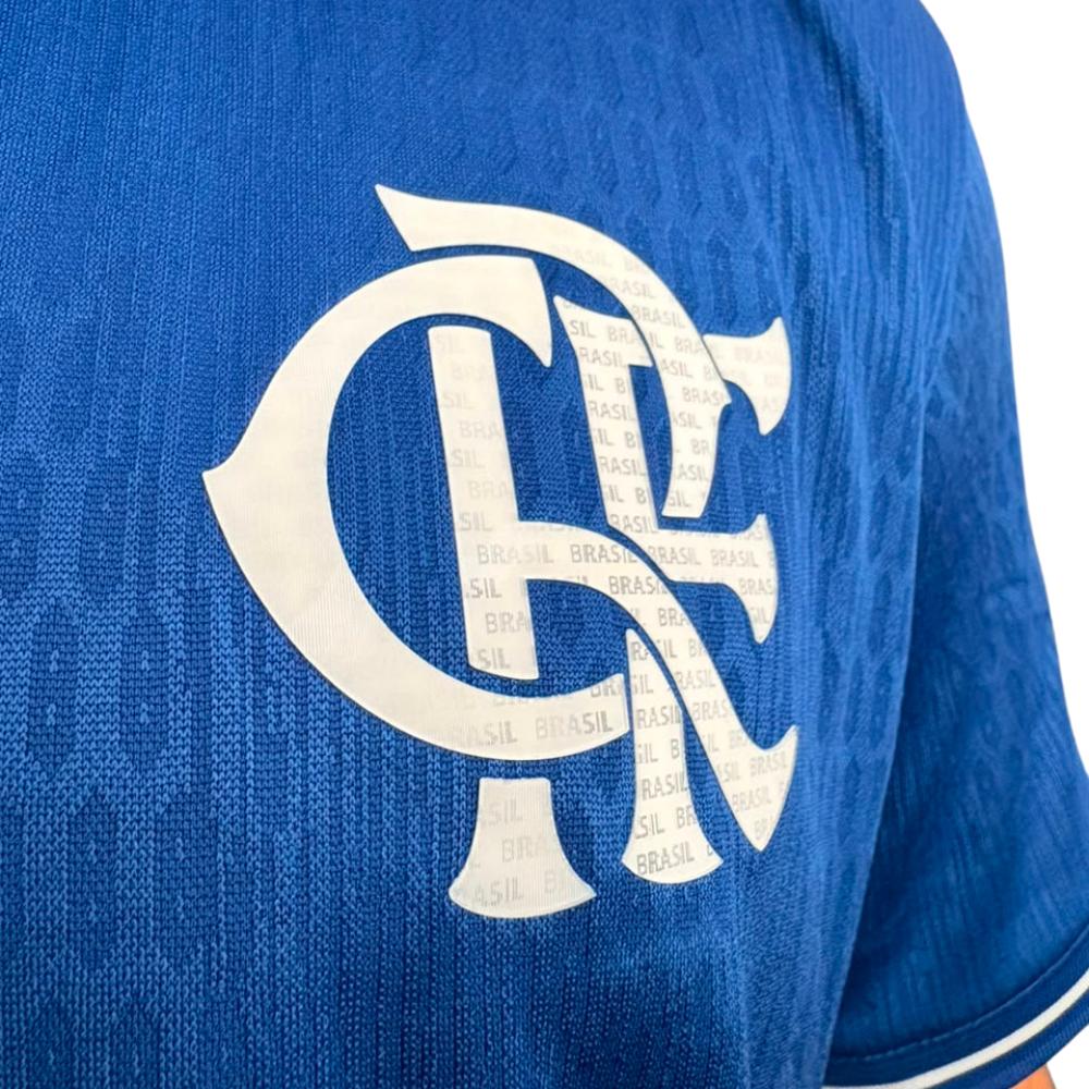 Camisa Flamengo Masculina Brasil Holográfico Azul Coimbra