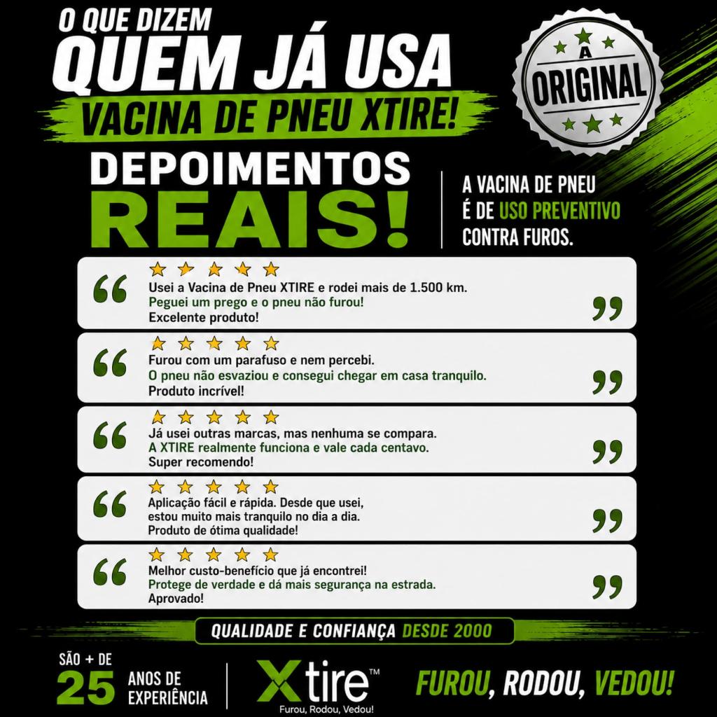 Vacina De Pneu Xtire Selante Anti Furo Proteção Contra Furos Para Moto Carro E Bike Off Road