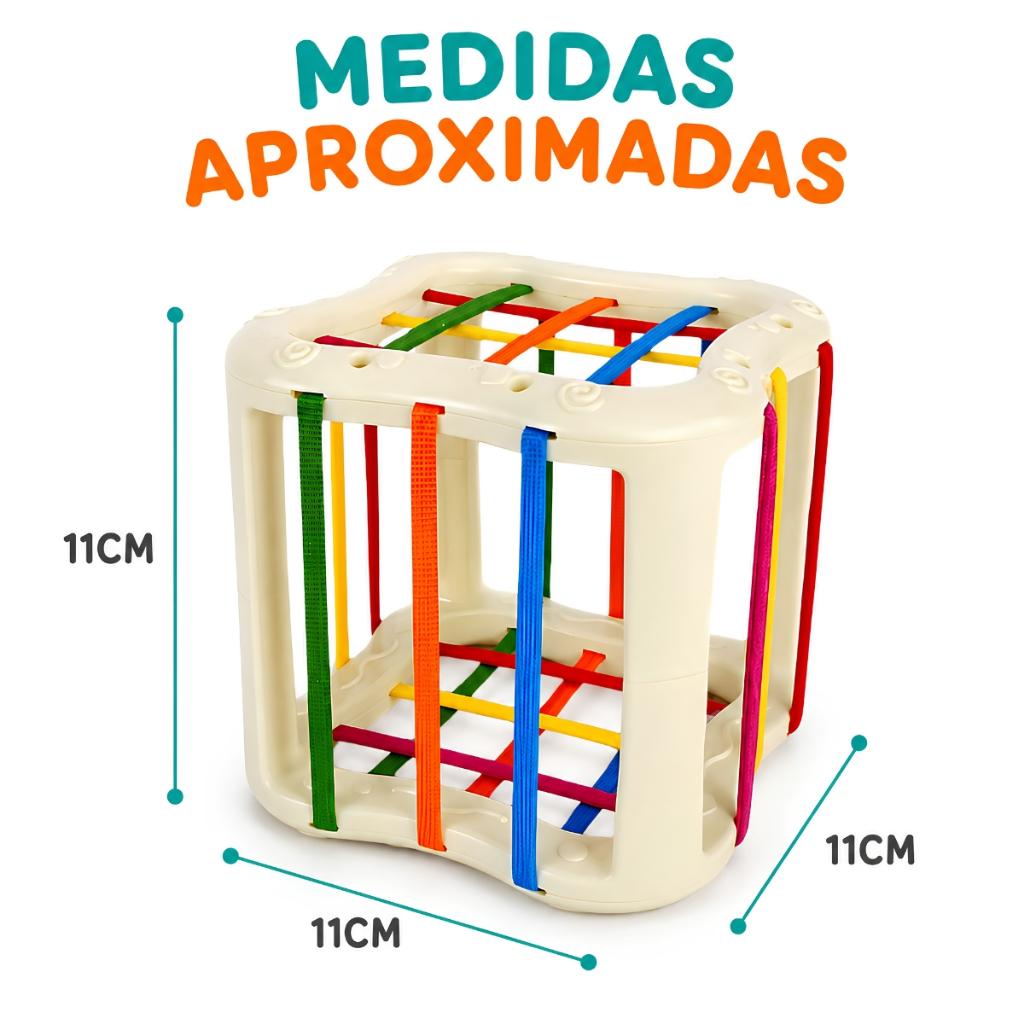 Kit Cubo Didático Sensorial Bebês Formas Geométricas - Castela
